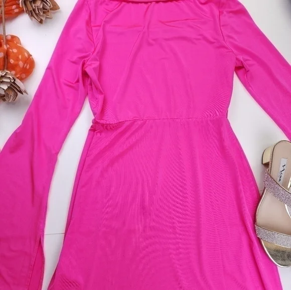 ASOS Pink Cowl Neck Slip Dress Sz 6 - Picture 9 of 11